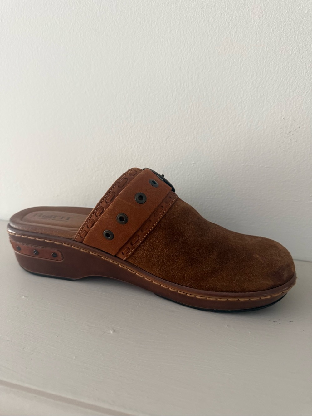 Women’s Born  Brown Suede Slip-On Clog